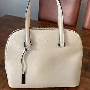 Daniel leather handbag.  Beige with cross body strap